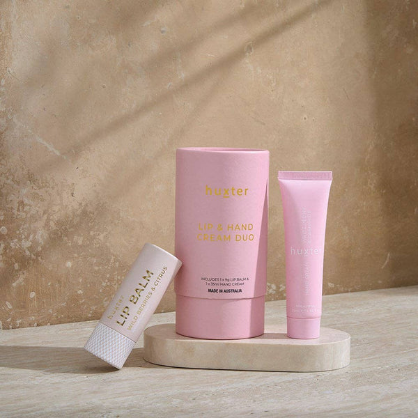 Huxter - Lip & Hand Cream Duo - Pink - White Peony & Cashmere