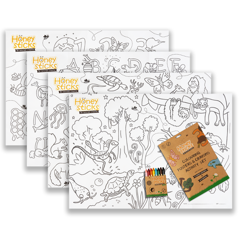 Honeysticks - Australia - Honeysticks Jumbo Posters & Crayons Activity Set