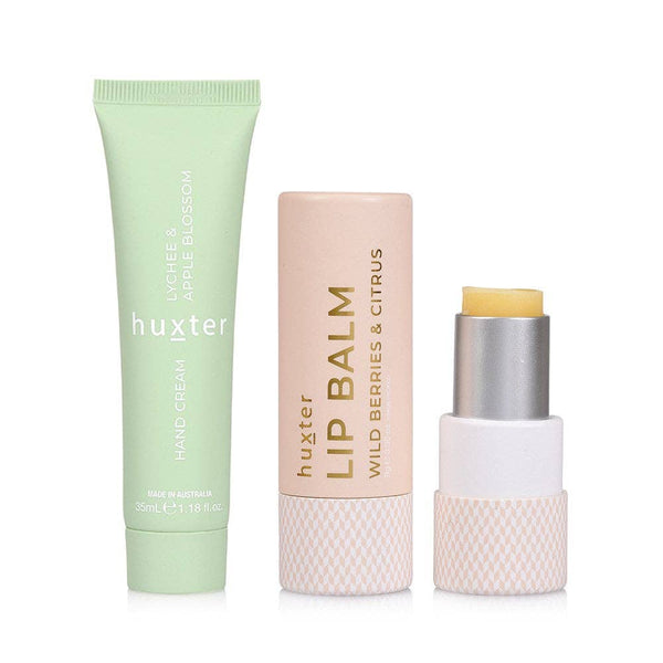 Huxter - Lip & Hand Cream Duo - Green - Lychee & Apple Blossom