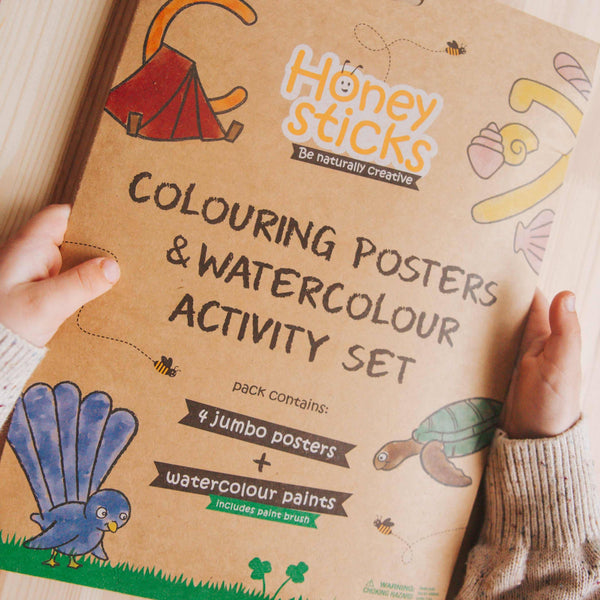 Honeysticks - Australia - Honeysticks Jumbo Posters & Watercolour Paints Activity Set
