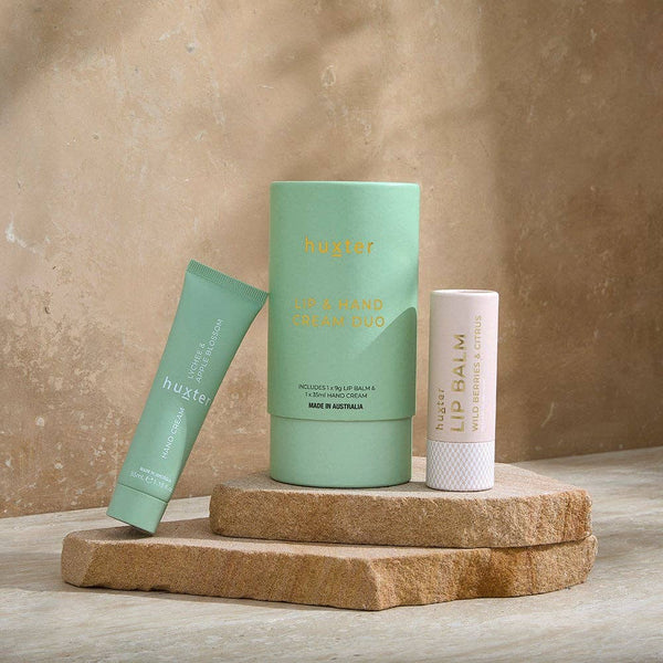 Huxter - Lip & Hand Cream Duo - Green - Lychee & Apple Blossom