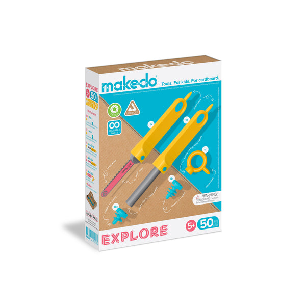 Makedo Australia - Explore Kit | Makedo Cardboard Construction for 1-2 Makers