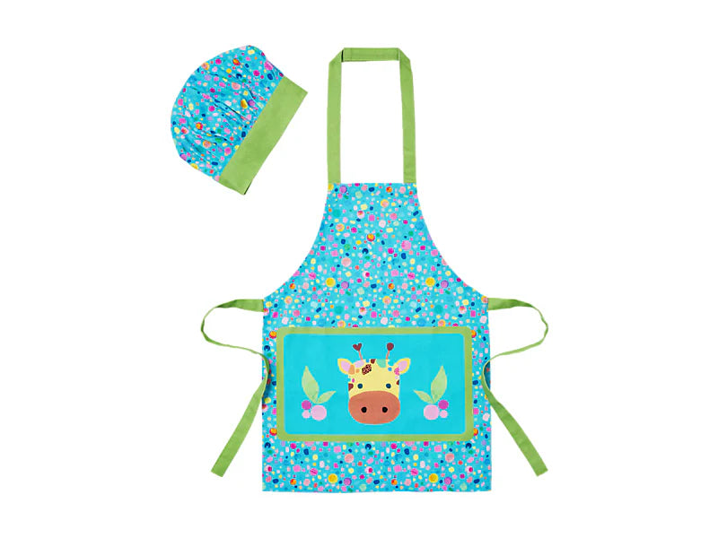 Kasey Rainbow Critters Children's Apron & Hat Set
