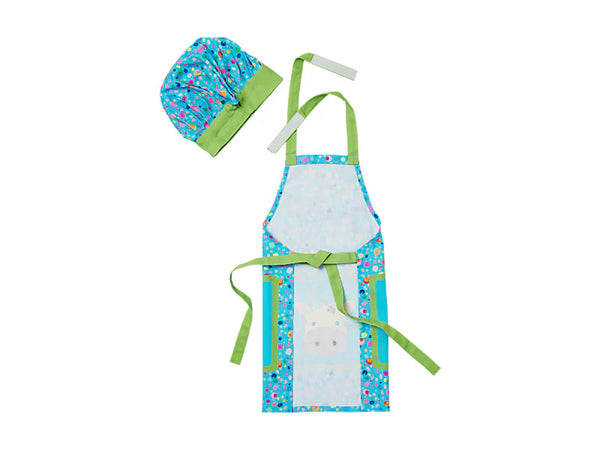 Kasey Rainbow Critters Children's Apron & Hat Set