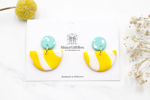 Yellow & Turquoise Half Moon