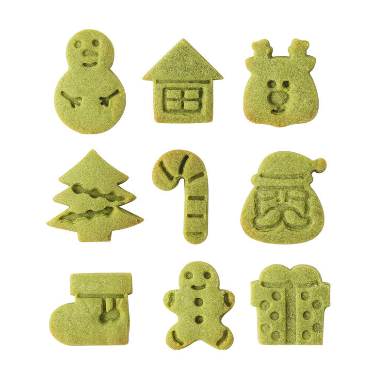Mini 3cm Christmas Cookie Cutters and Embossers 9pcs Set