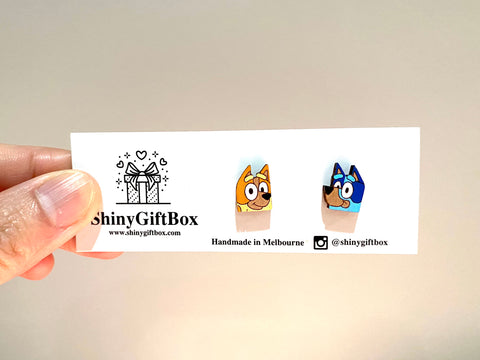 Bluey & Bingo Wooden Stud Earrings