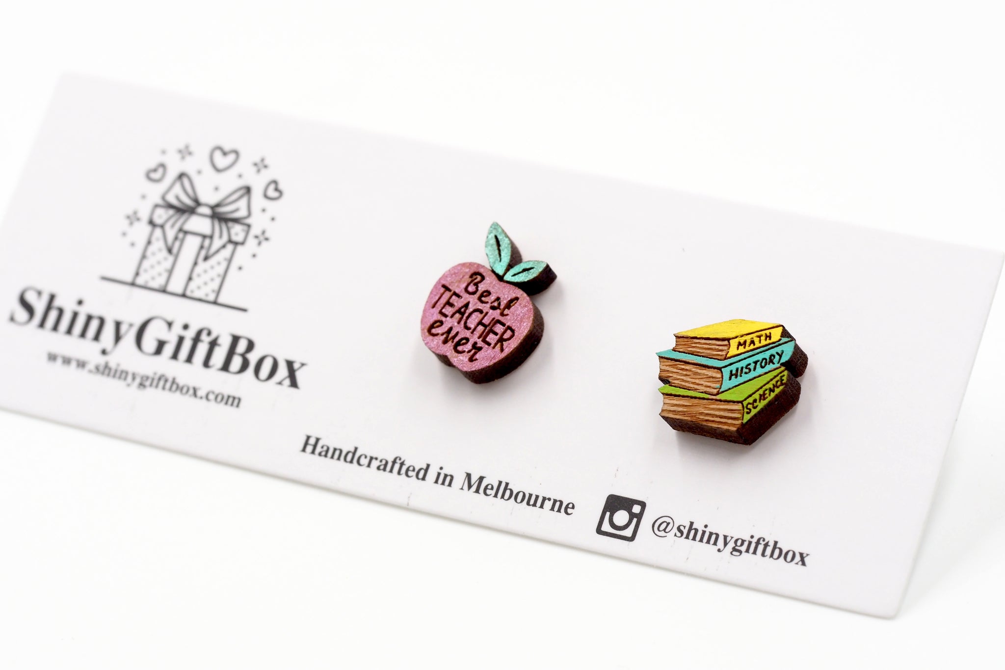 Best Teacher's Ever Wooden Earrings