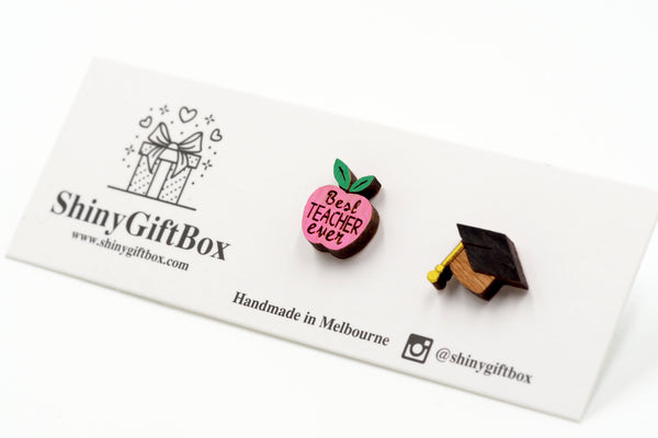 Best Teacher's Ever Wooden Earrings