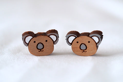 Koala Wooden Earrings