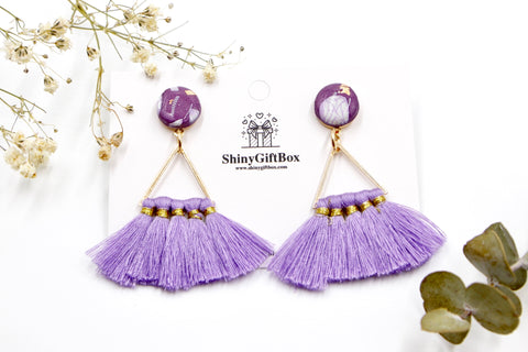 Purple Triangle Tassels