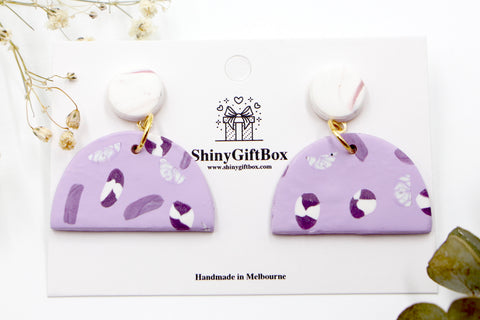 Purple Lollipop Half Moon Dangle