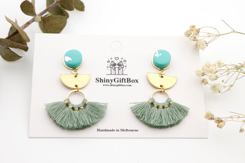 Pastel Green Tassels