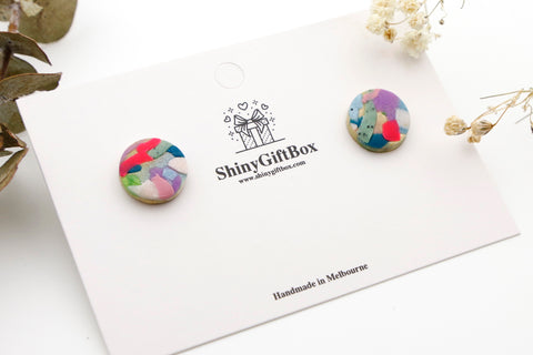 Neon Rainbow Colourful Studs