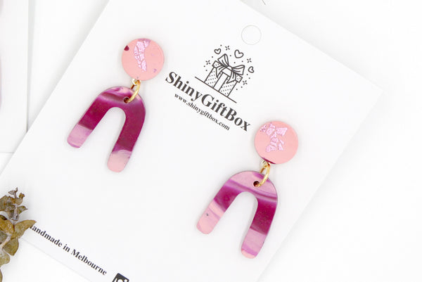Red Wine & Pink Small Dangle