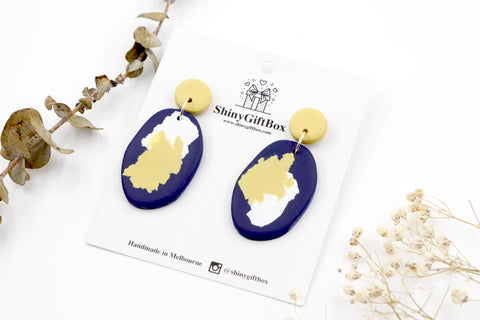 Mustard Yellow & Navy Giant Pebble
