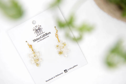 Resin Puzzle Flowers Dangle