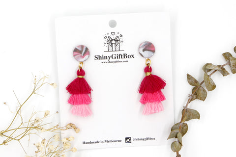 Pink & Red Trio Tassels