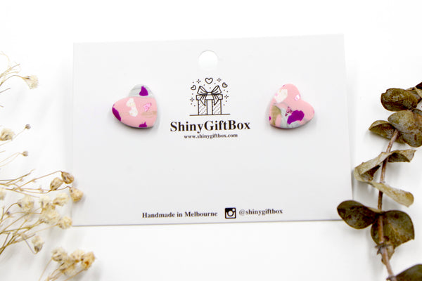 Pink Splash Small Studs Collection