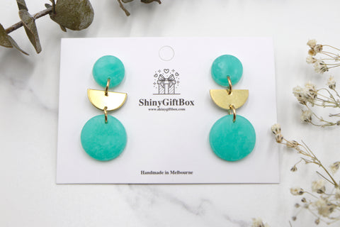 Translucent Turquoise Aqua Gold