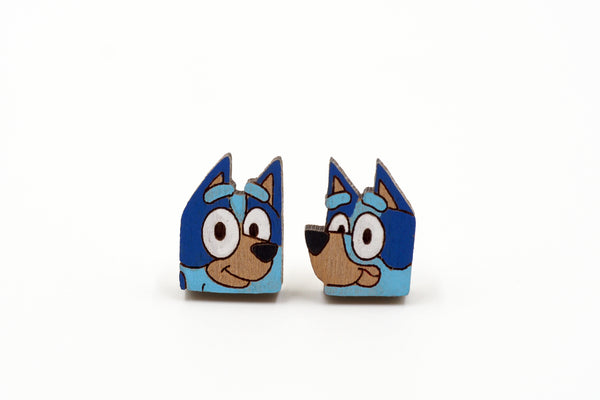 Bluey & Bingo Wooden Stud Earrings