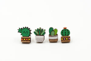 Assorted Plants / Cactus Wooden Earrings
