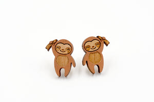 Sloth Wooden Earrings