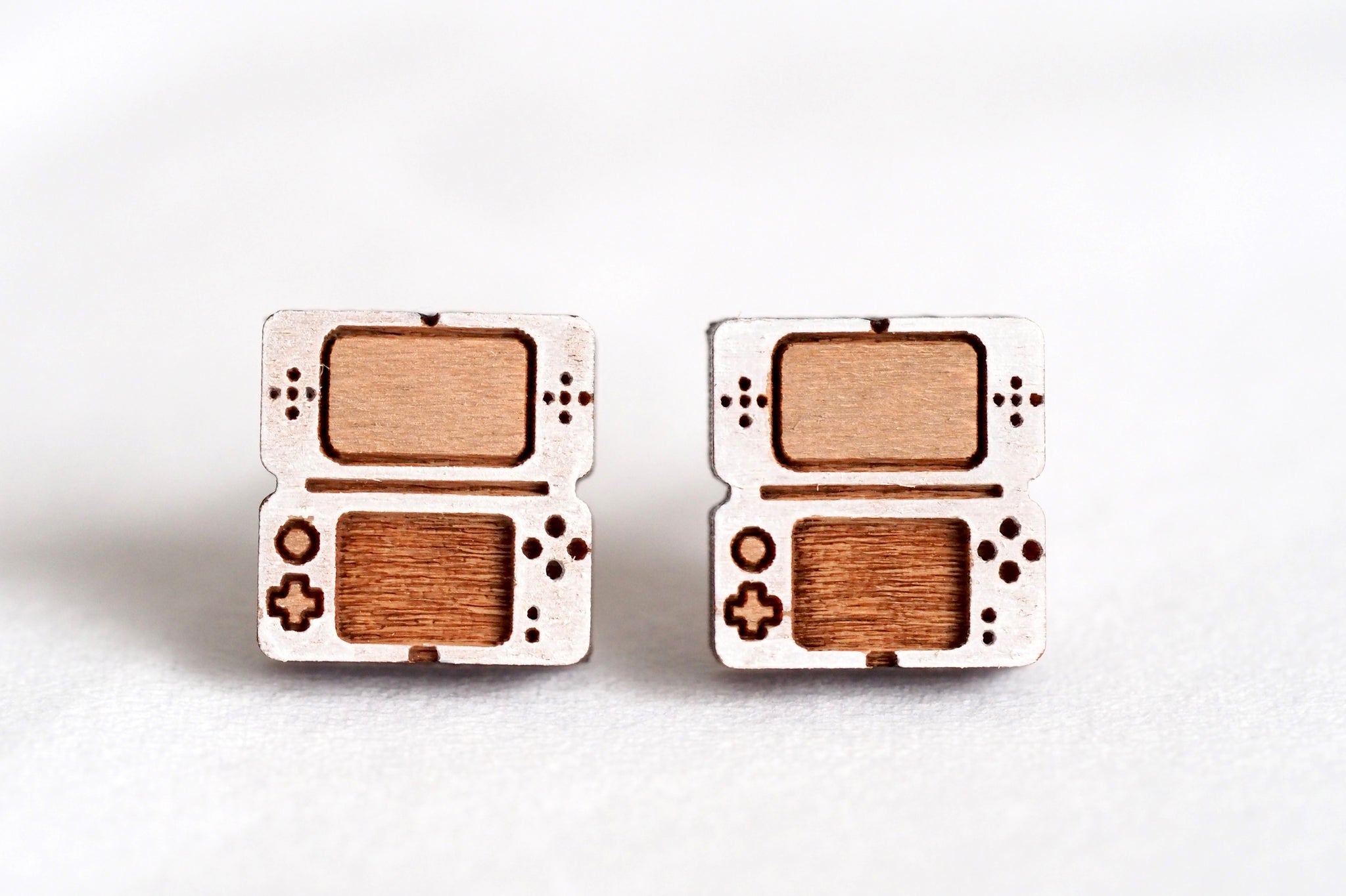 Game Console Wooden Stud Earrings