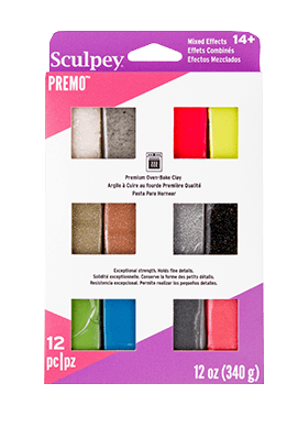 Premo Sculpey Mixed Effect Accents Sampler 12 Pc 340g