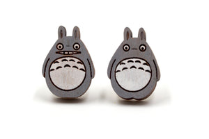 Totoro Wooden Stud Earrings