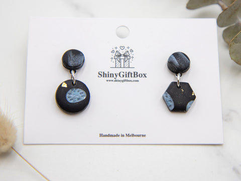 Denim Blue & Black Miss Match