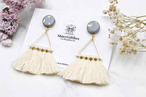 White Triangle Tassels
