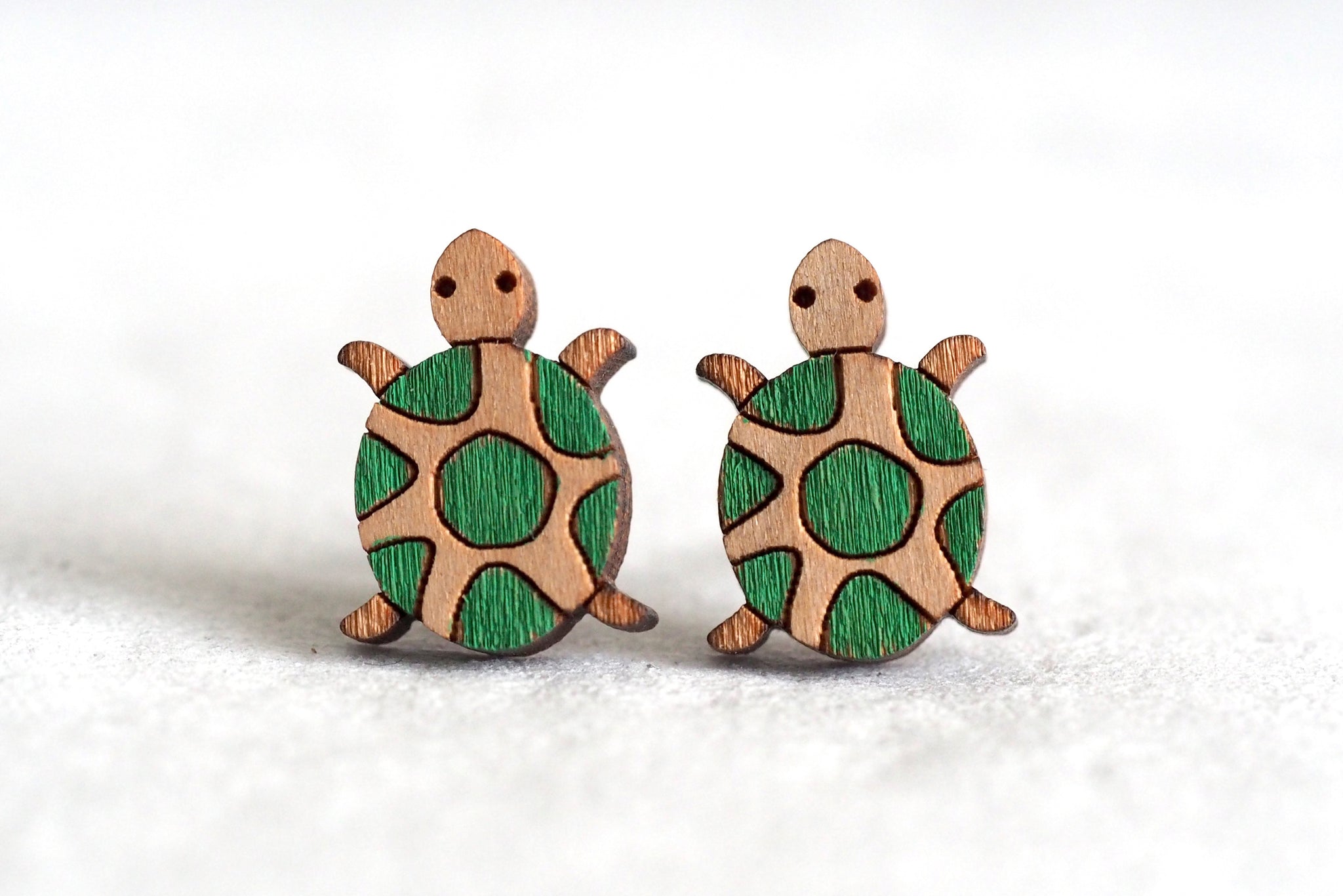 Turtle Wooden Earrings