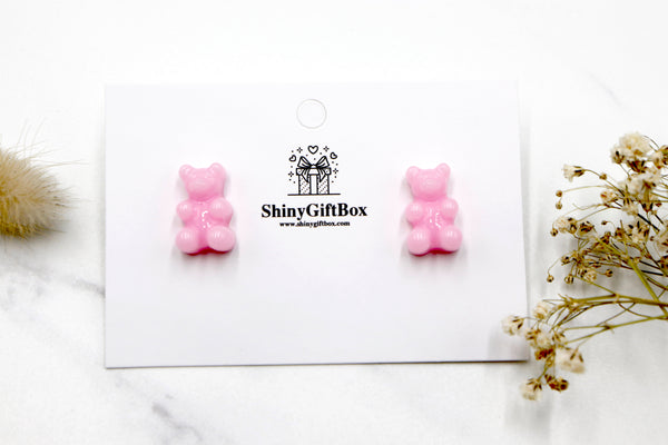 Gummy Bear Studs -  Pink