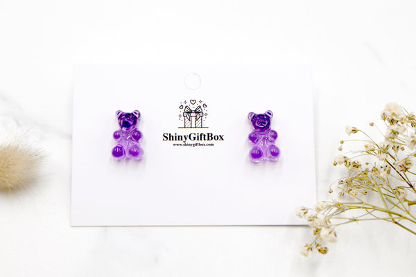 Gummy Bear Studs -  Purple