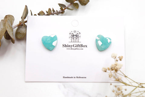 Turquoise Heart Studs